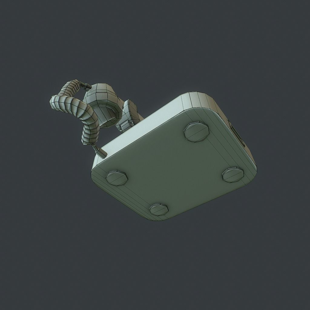 Old Retro phone pbr Low-poly 3D model_13