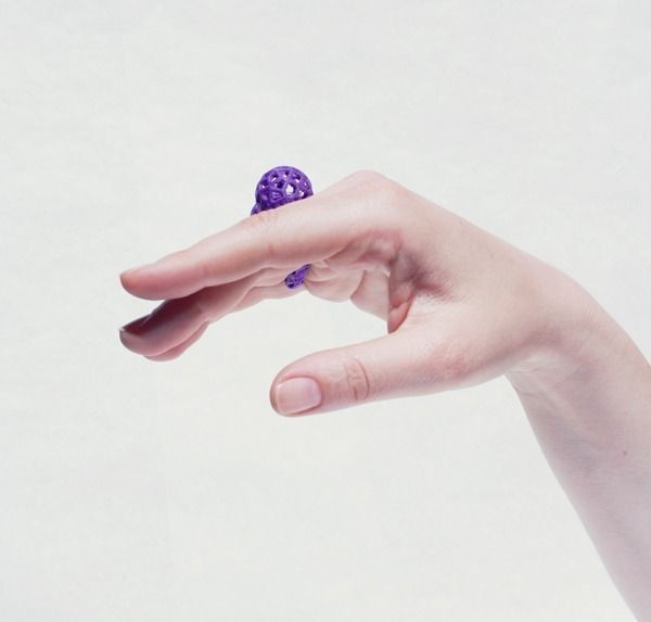 vorronoi ring 3D print model_1