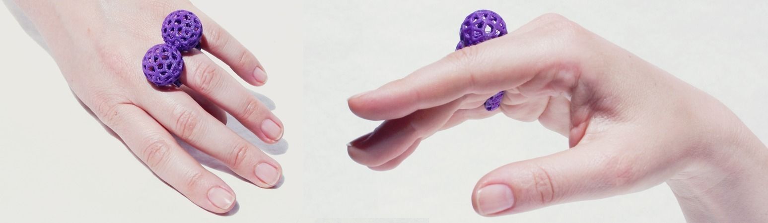 vorronoi ring 3D print model_2