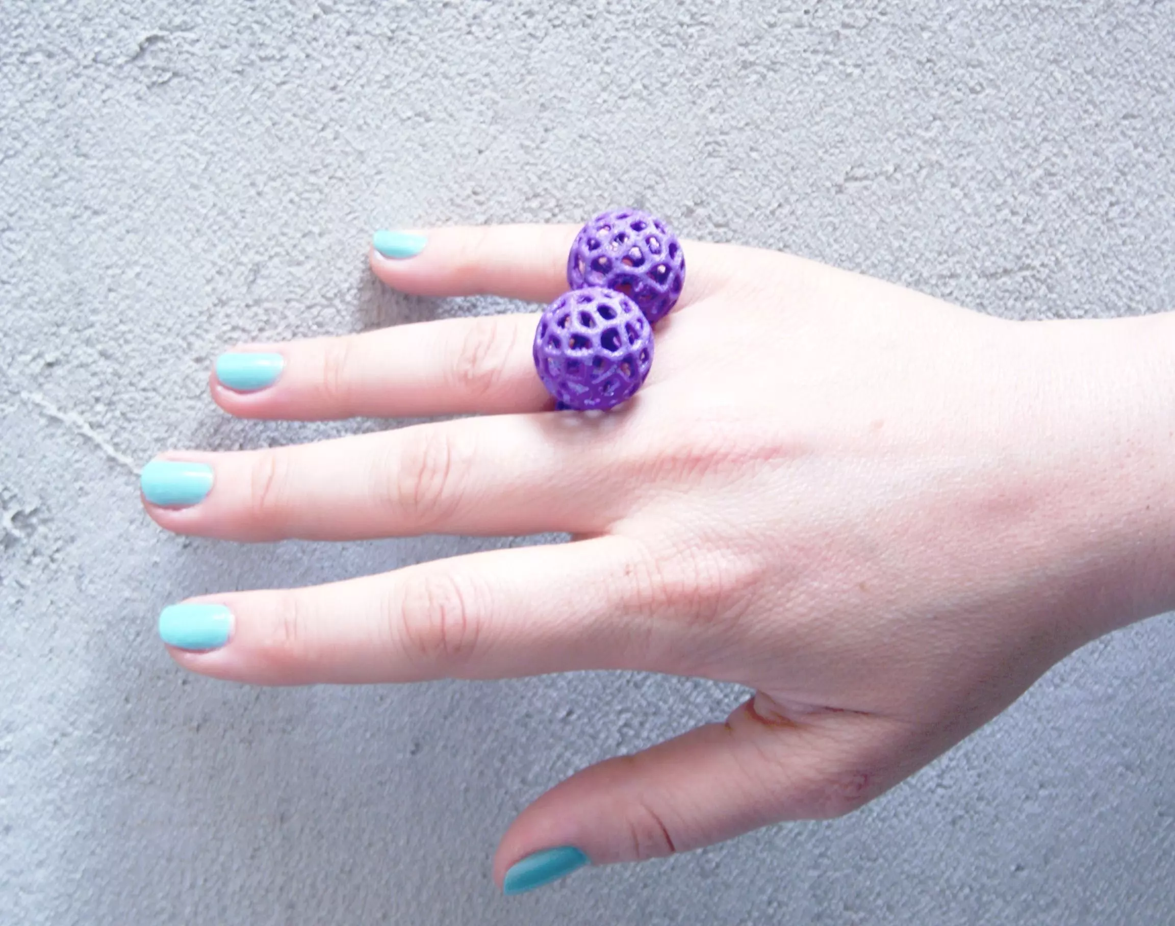 vorronoi ring 3D print model_0