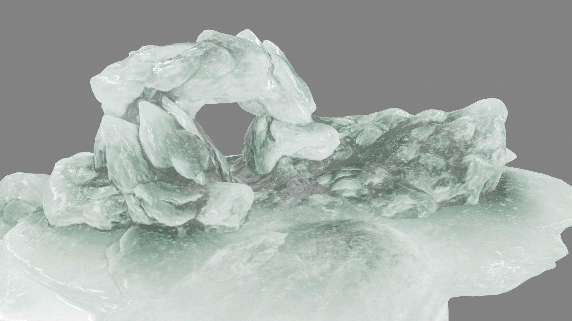 ice cave Low-poly 3D model_12