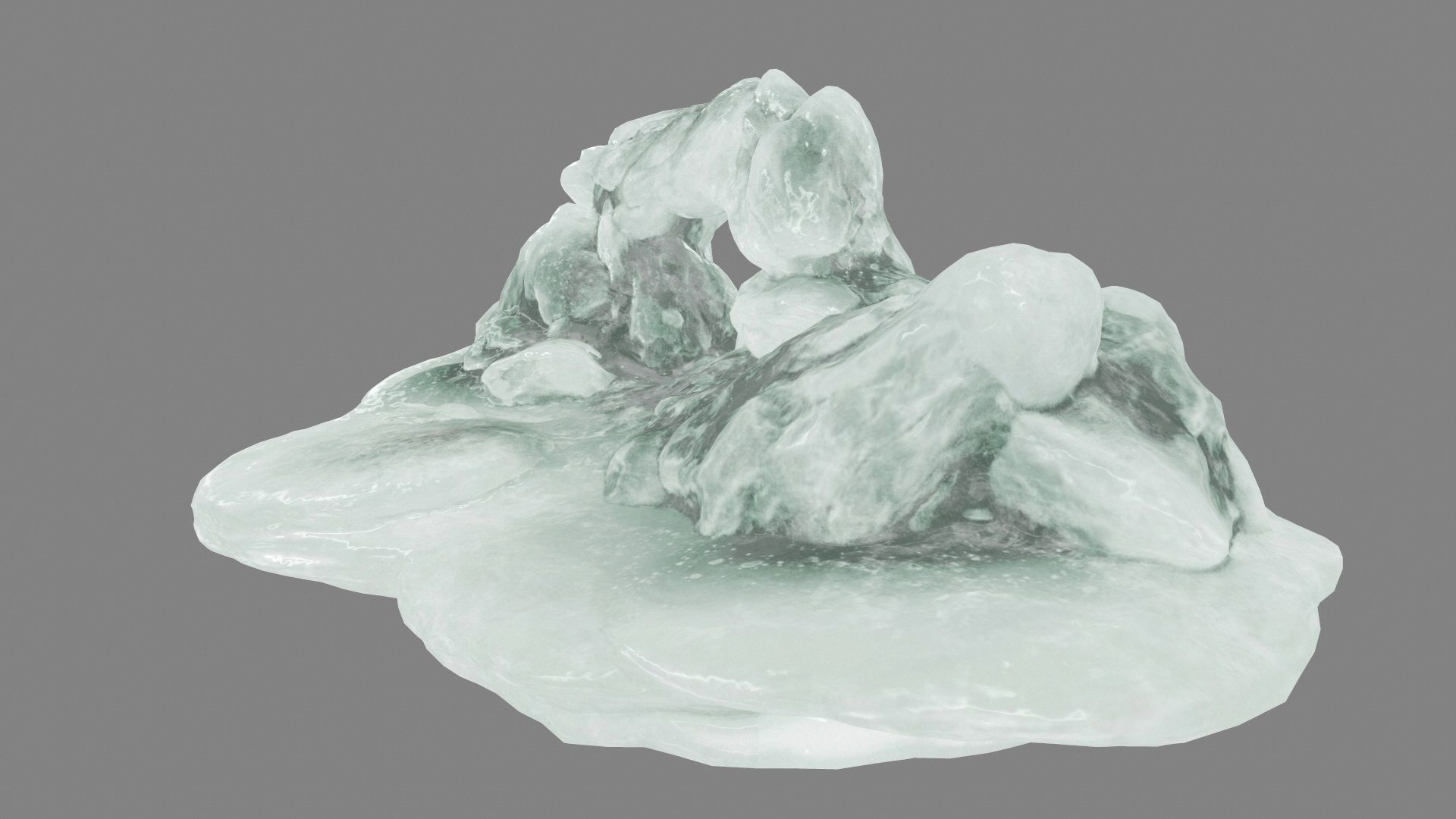 ice cave Low-poly 3D model_8