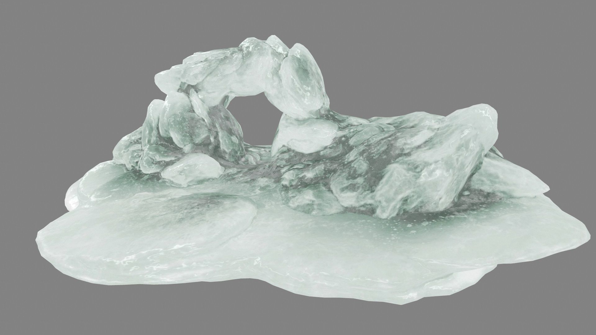 ice cave Low-poly 3D model_11