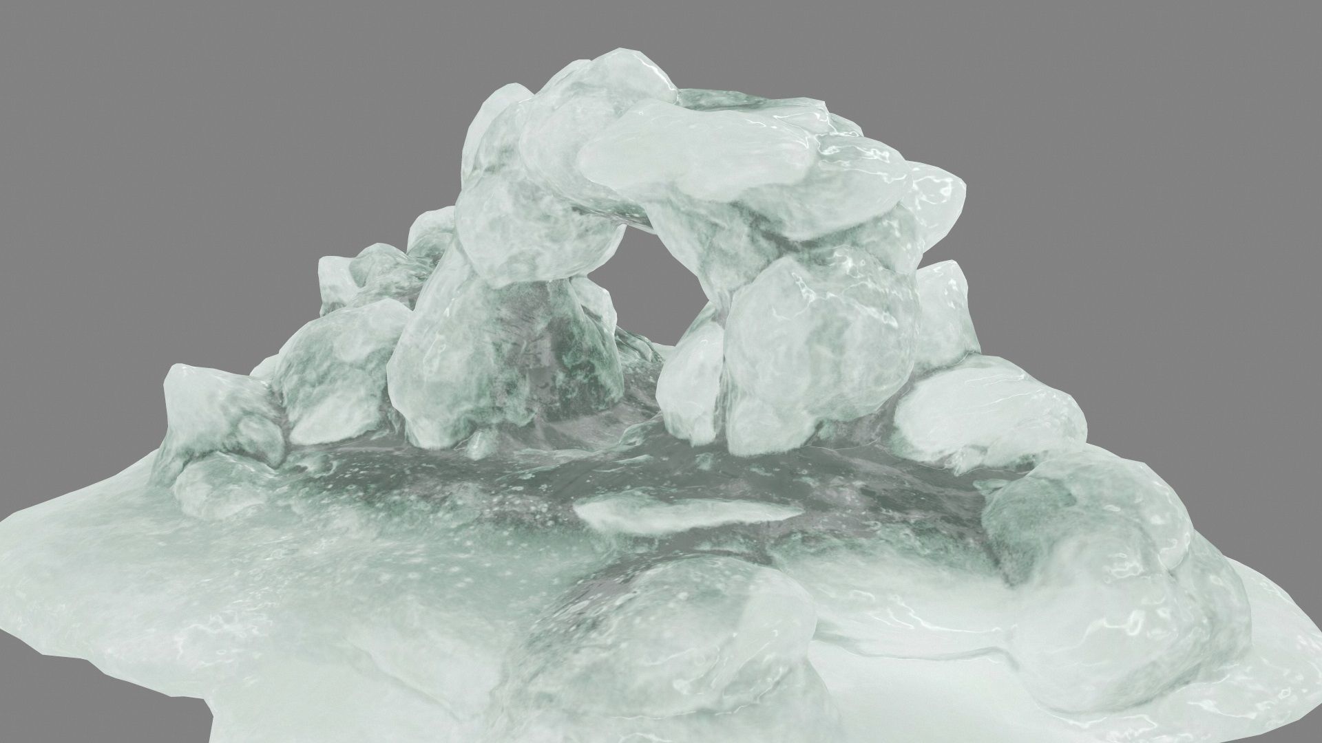 ice cave Low-poly 3D model_13