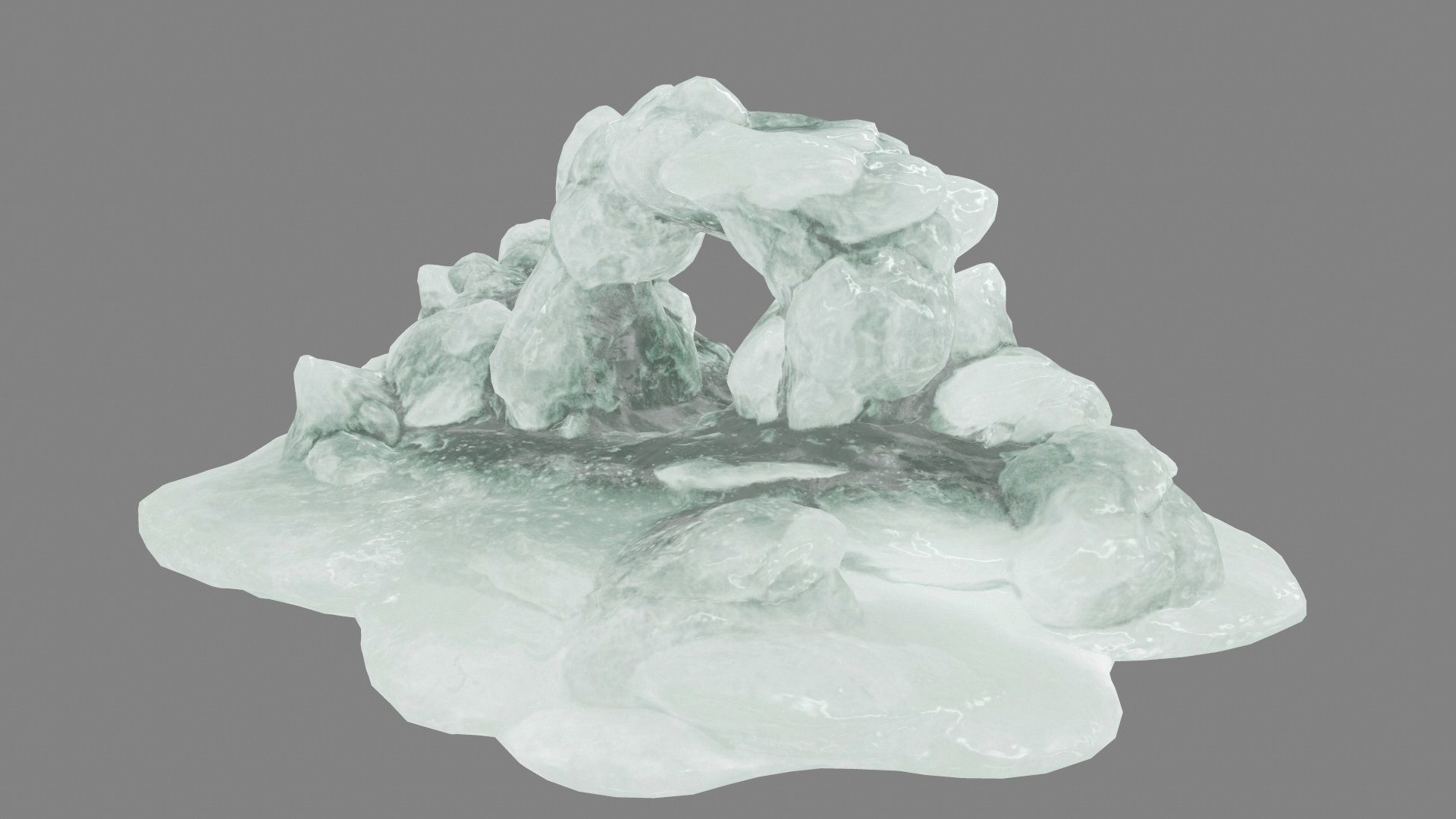 ice cave Low-poly 3D model_4