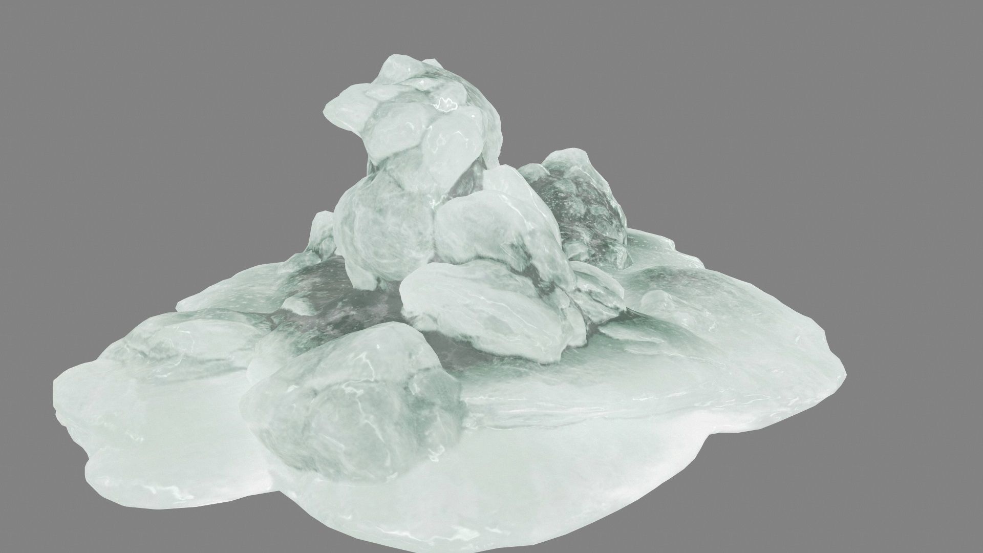 ice cave Low-poly 3D model_2
