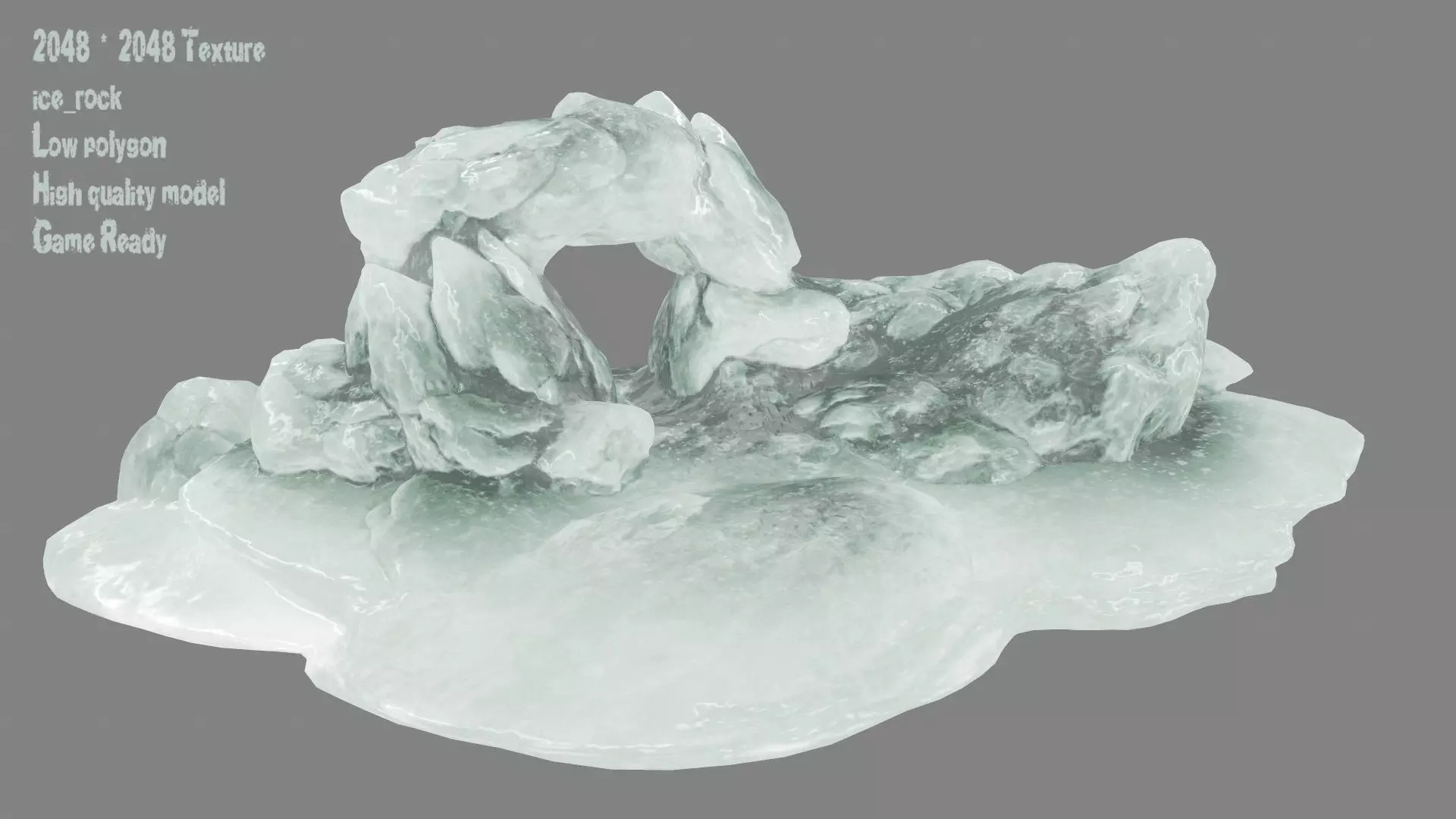 ice cave Low-poly 3D model_0