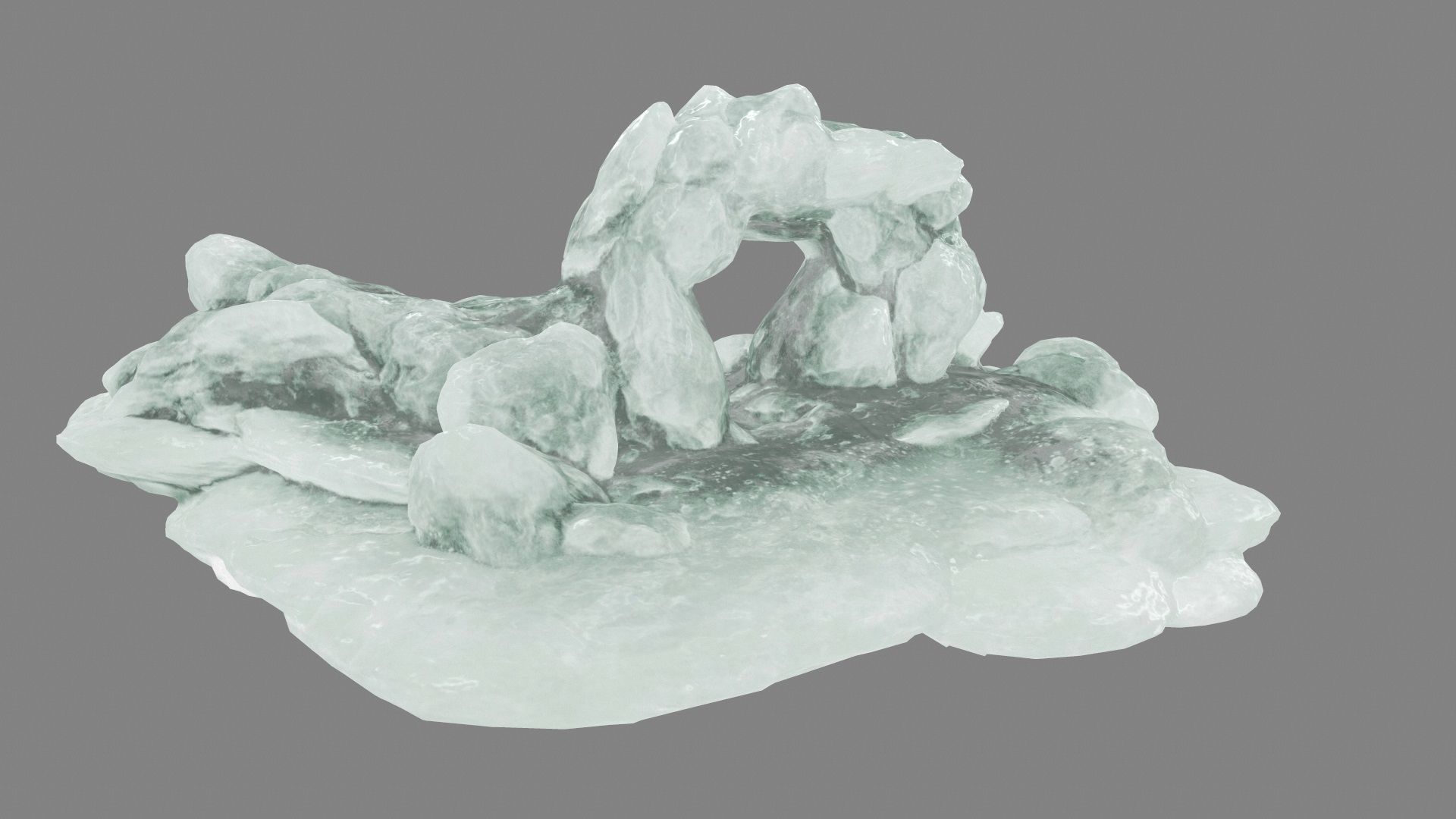 ice cave Low-poly 3D model_9