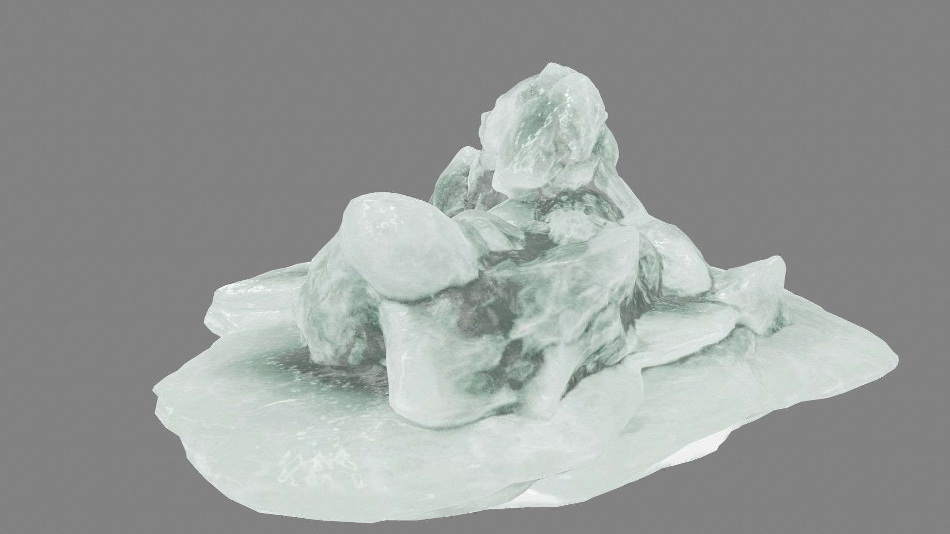 ice cave Low-poly 3D model_6