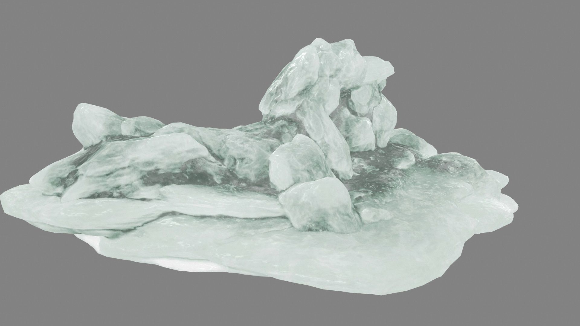 ice cave Low-poly 3D model_7