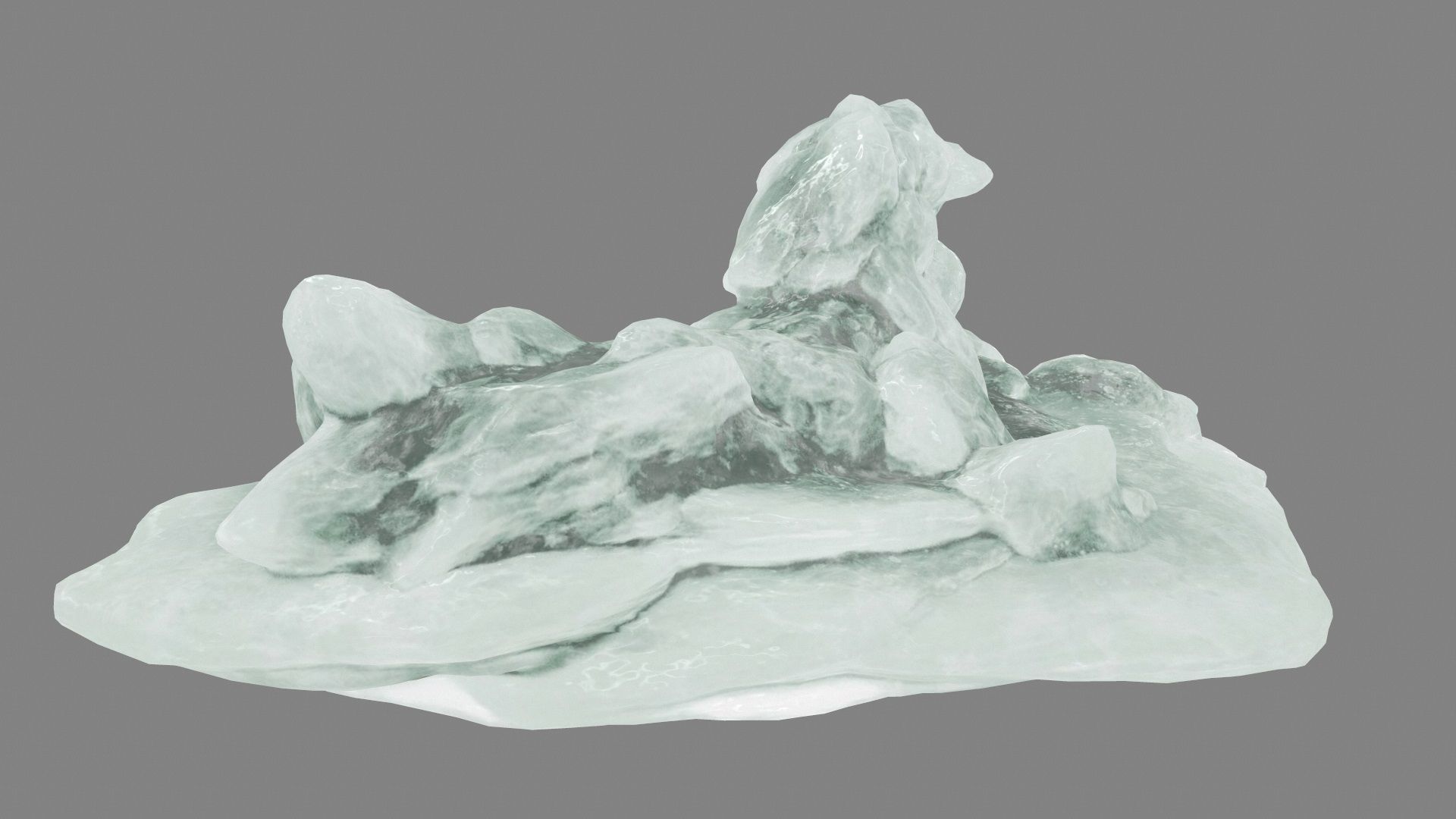 ice cave Low-poly 3D model_10