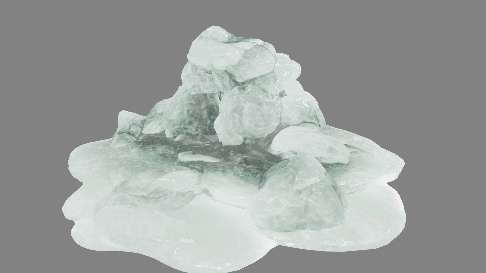 ice cave Low-poly 3D model_3