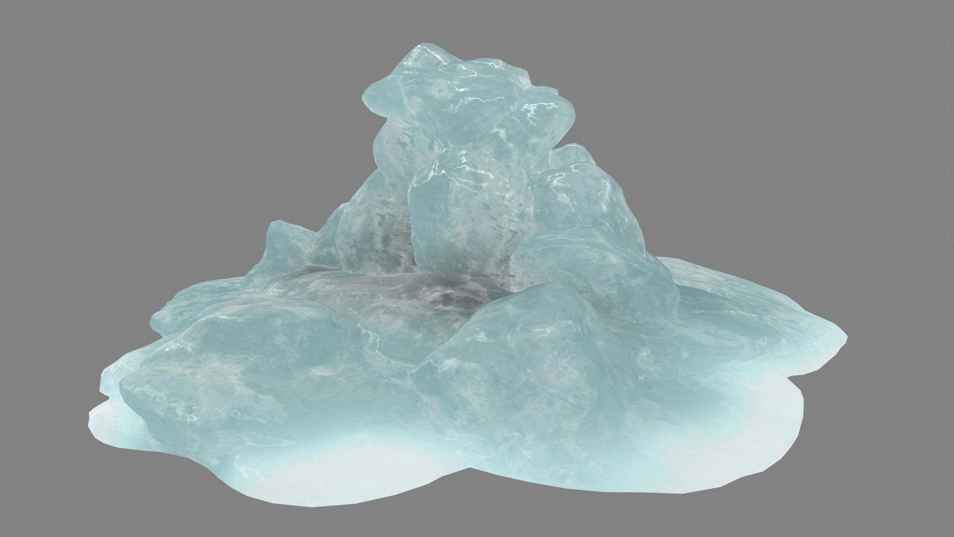 Ice Cave Low-poly 3D model_7