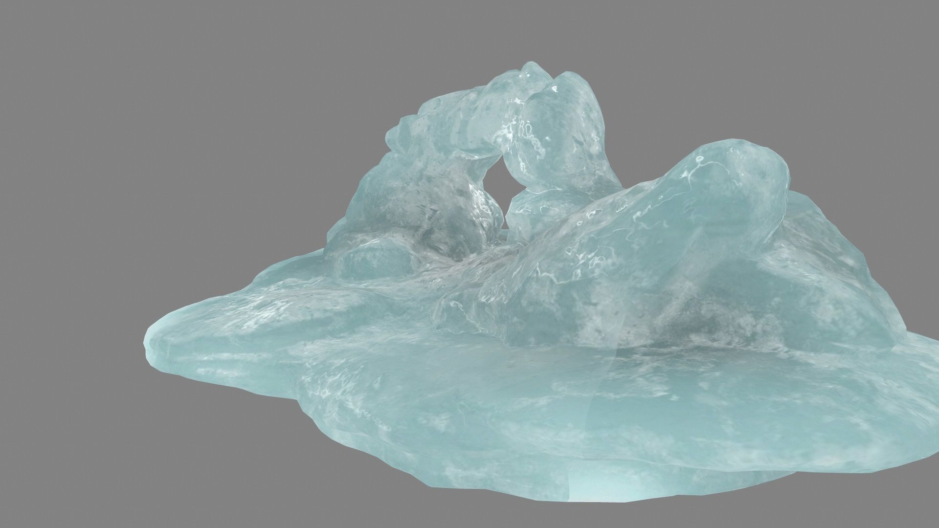 Ice Cave Low-poly 3D model_12