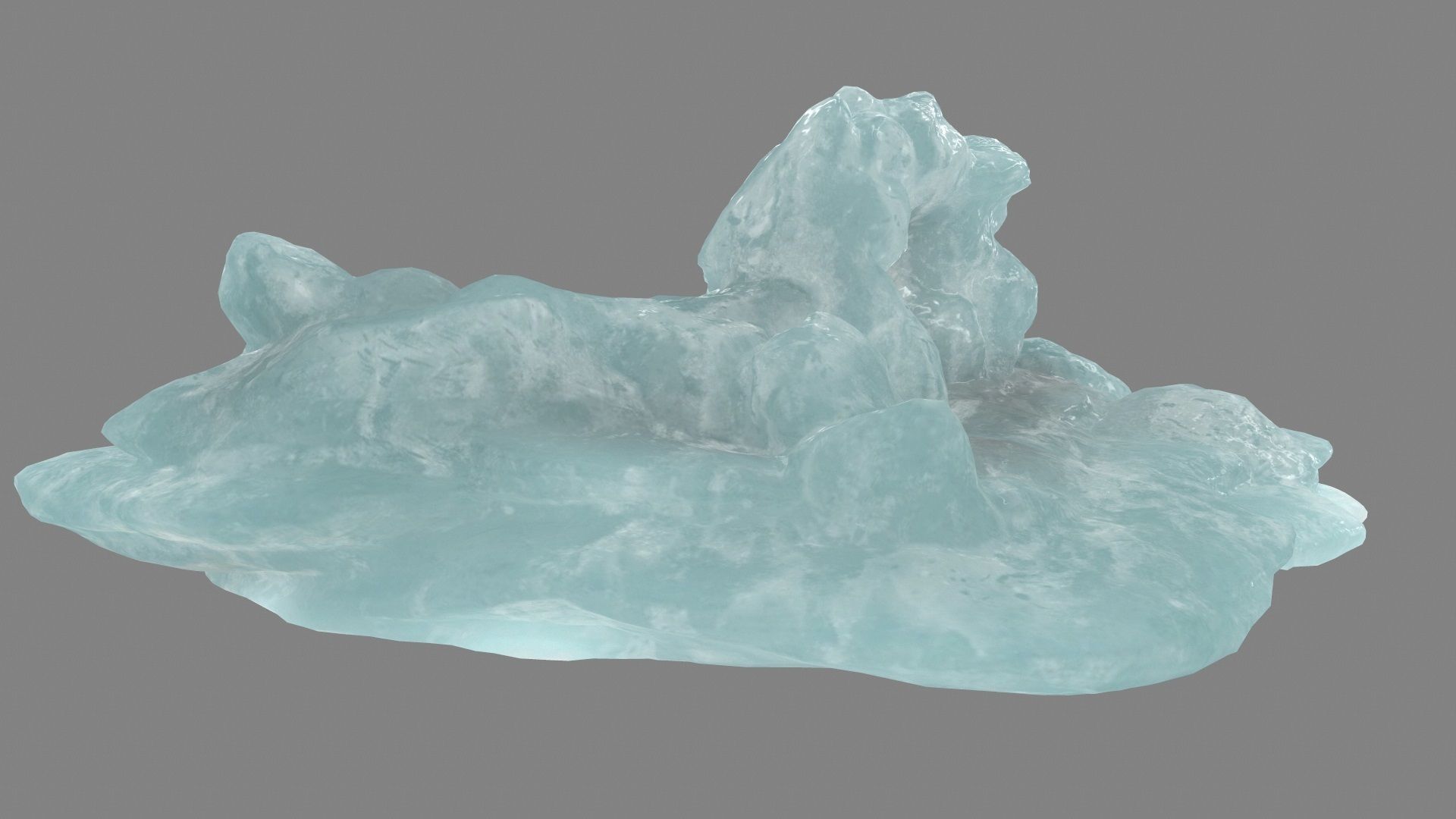 Ice Cave Low-poly 3D model_6