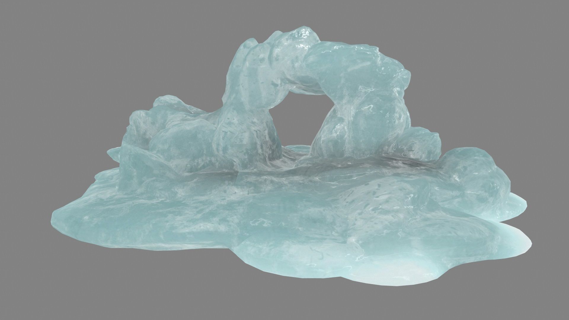Ice Cave Low-poly 3D model_9