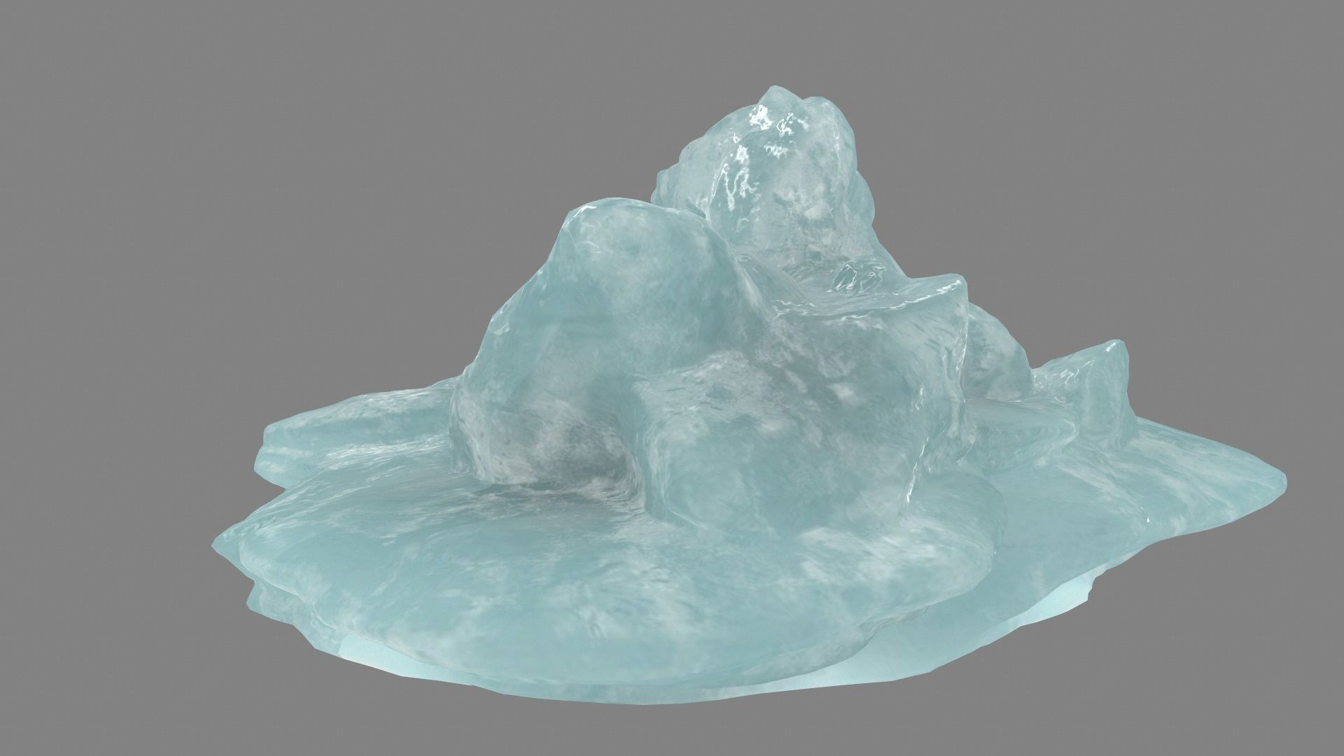 Ice Cave Low-poly 3D model_11