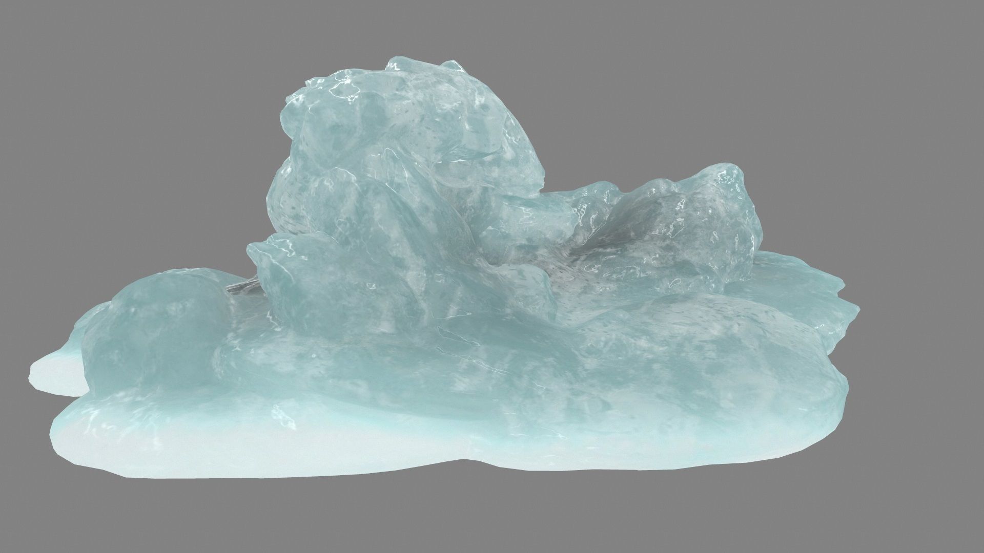 Ice Cave Low-poly 3D model_3
