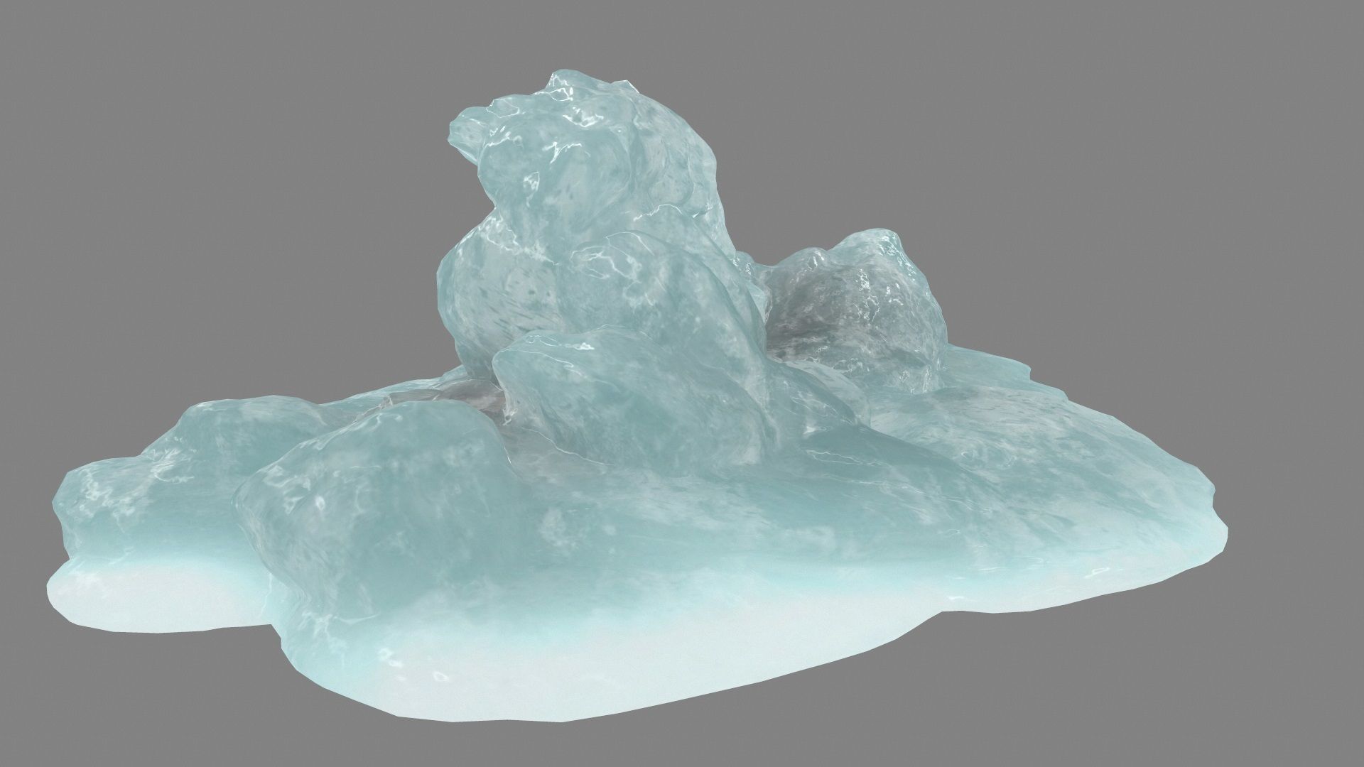 Ice Cave Low-poly 3D model_8