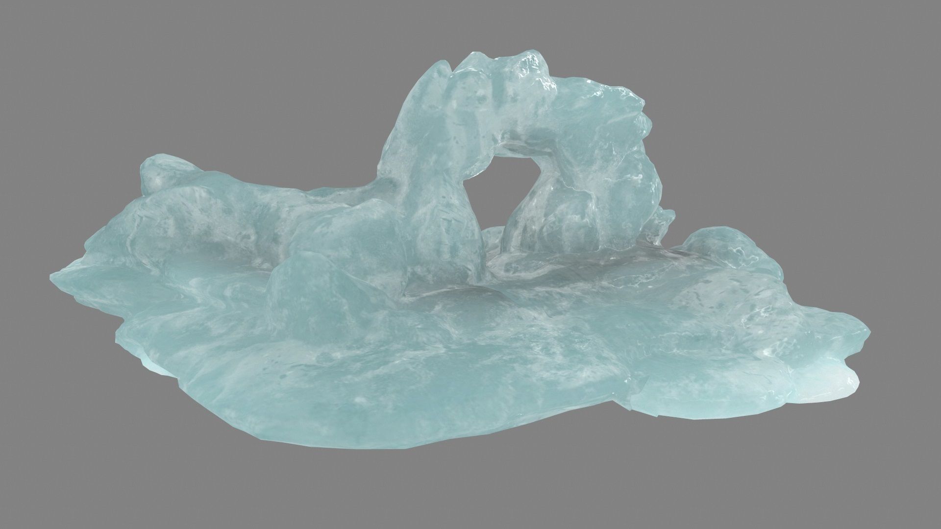 Ice Cave Low-poly 3D model_5