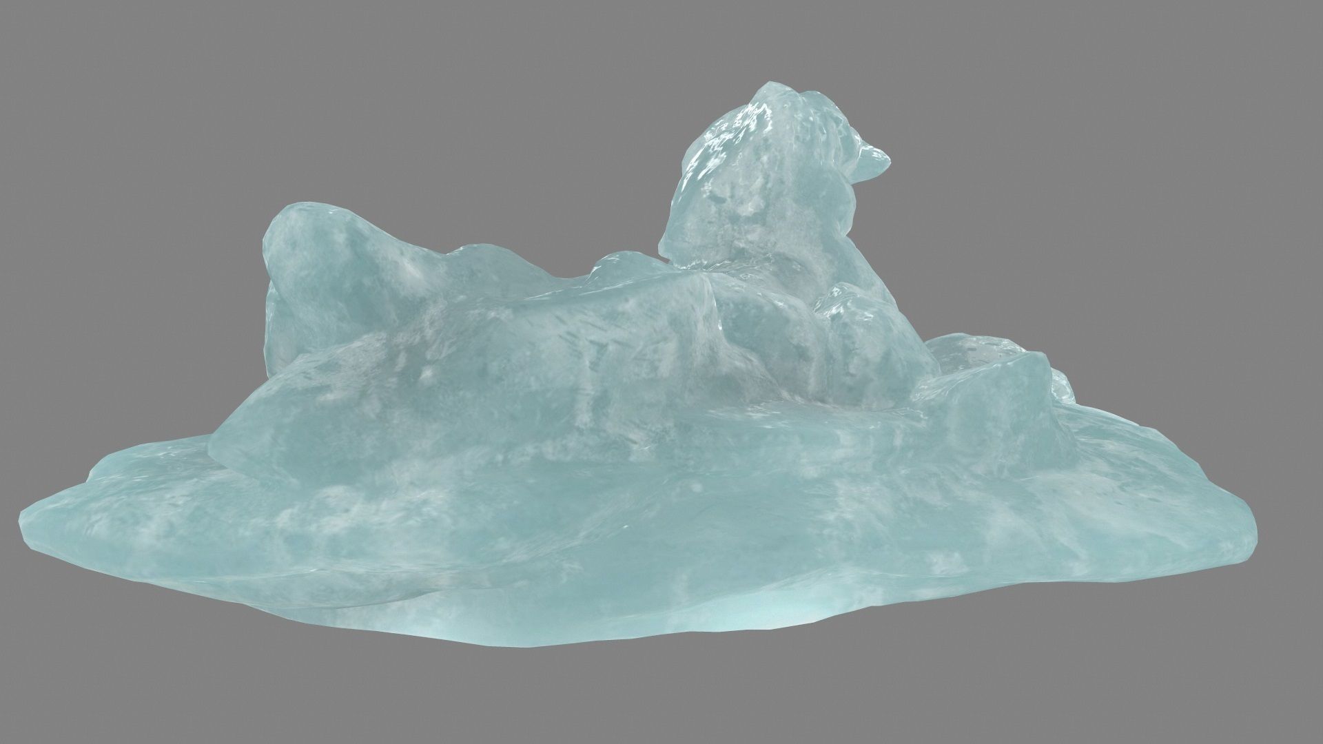 Ice Cave Low-poly 3D model_10