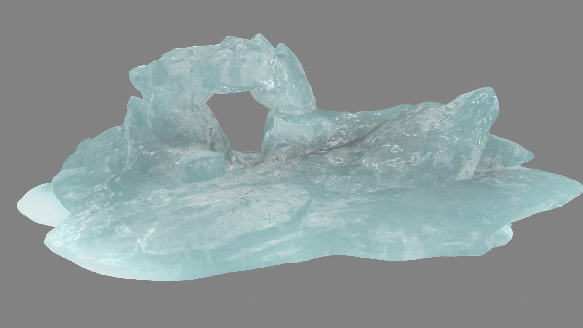Ice Cave Low-poly 3D model_1