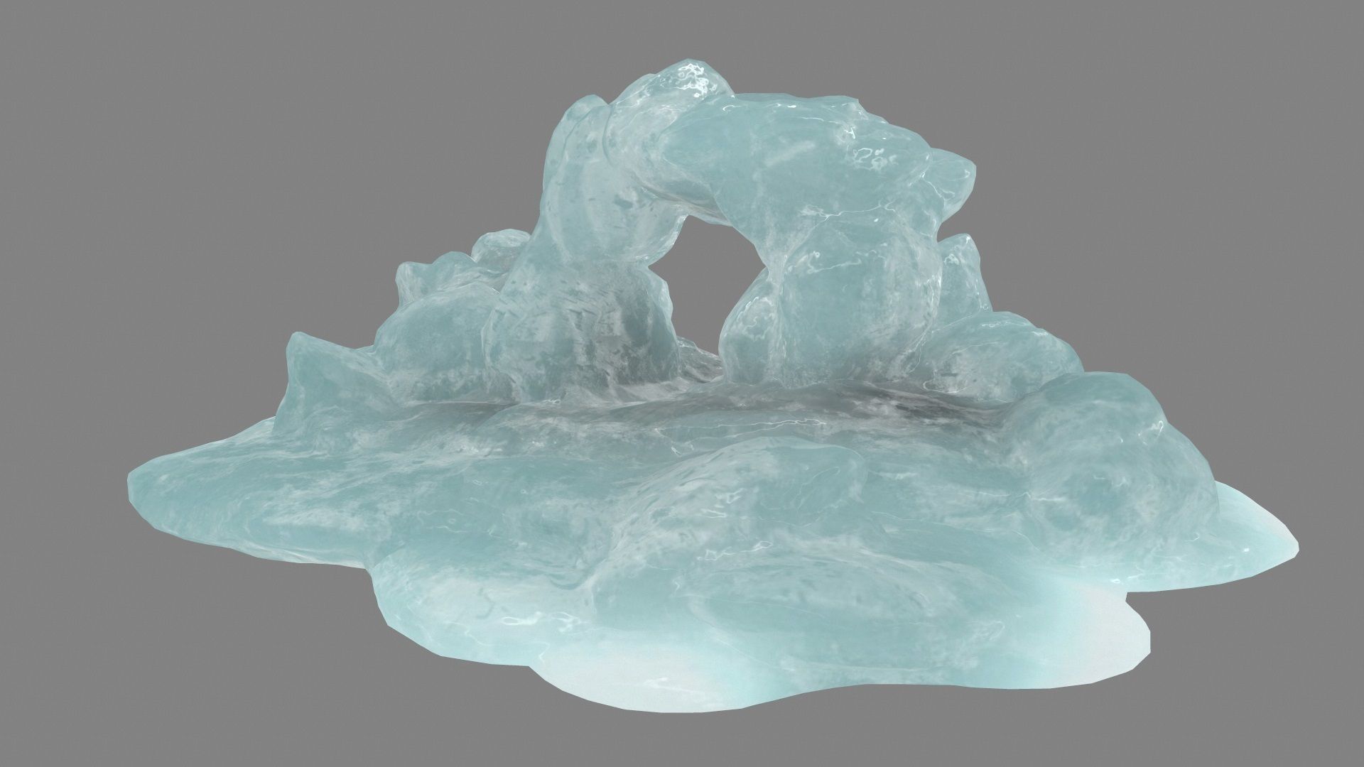 Ice Cave Low-poly 3D model_4