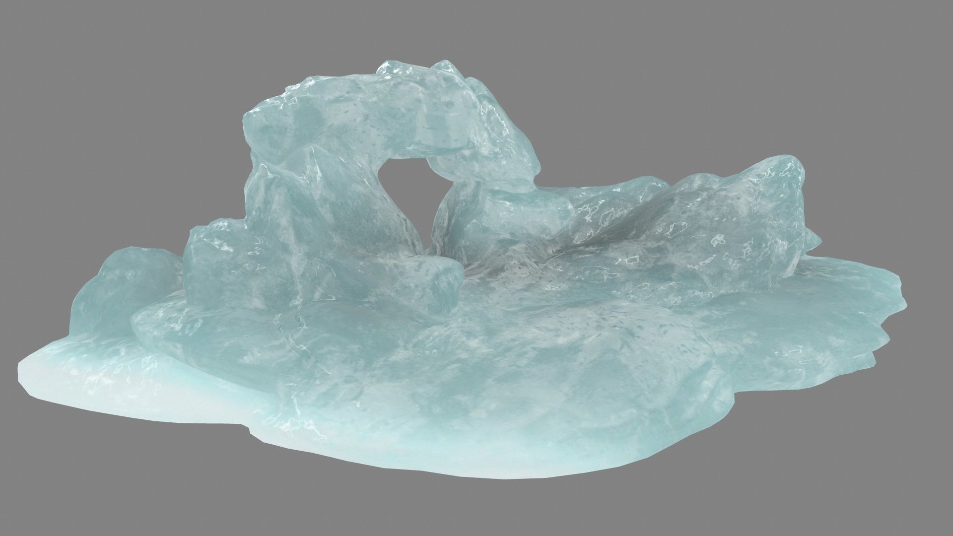 Ice Cave Low-poly 3D model_2