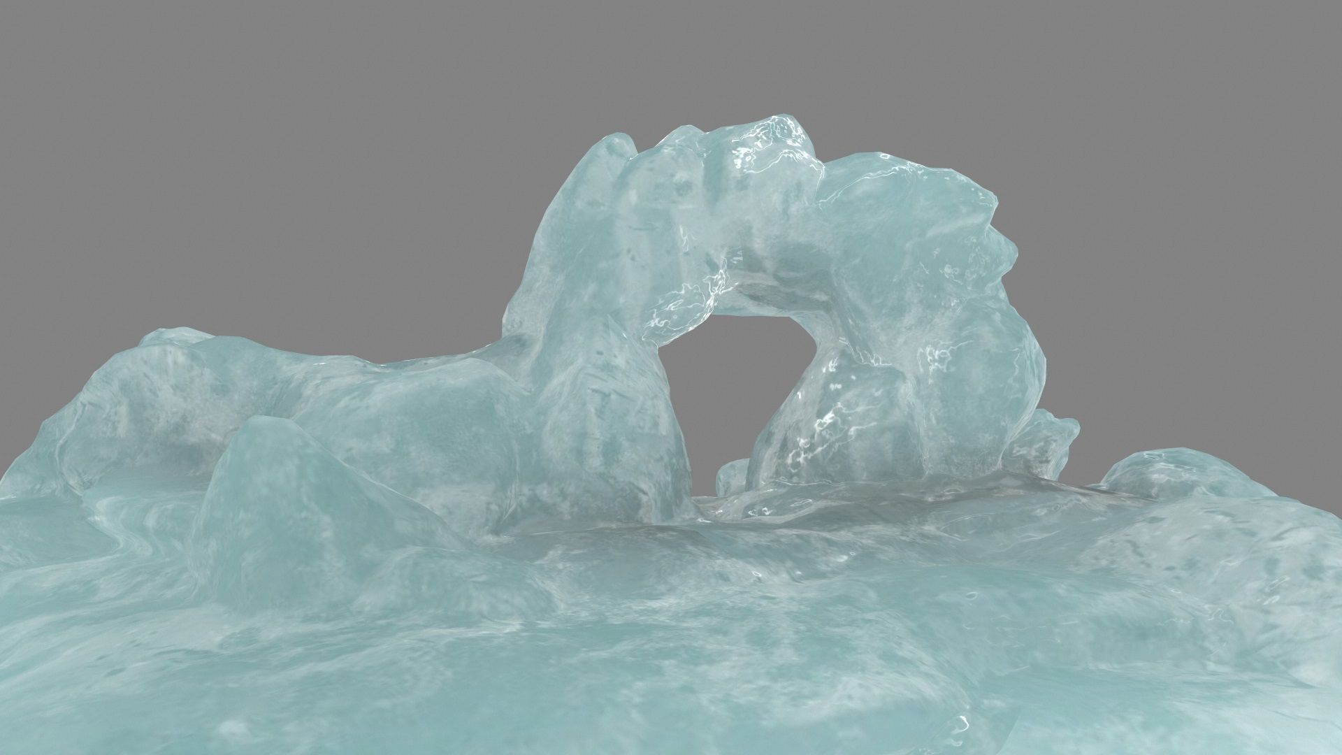 Ice Cave Low-poly 3D model_16