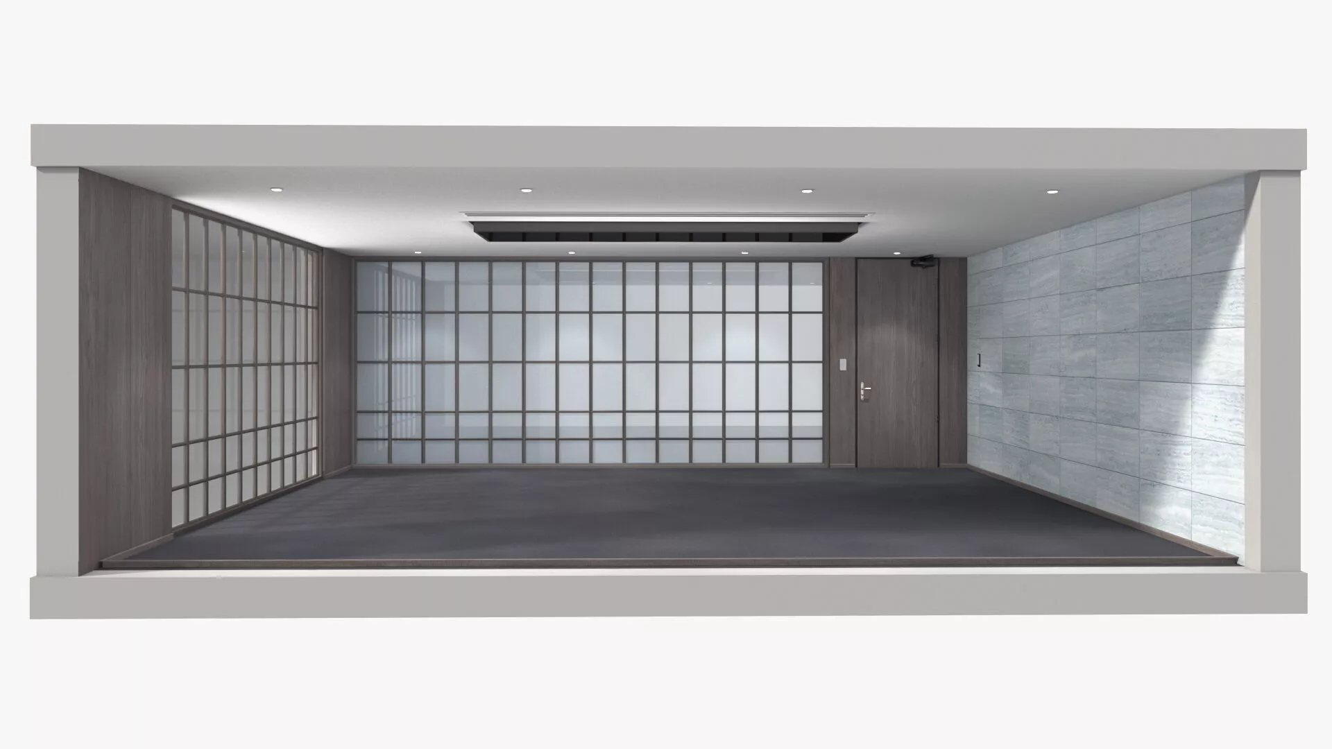 Spacious Meeting Room Empty 3D model