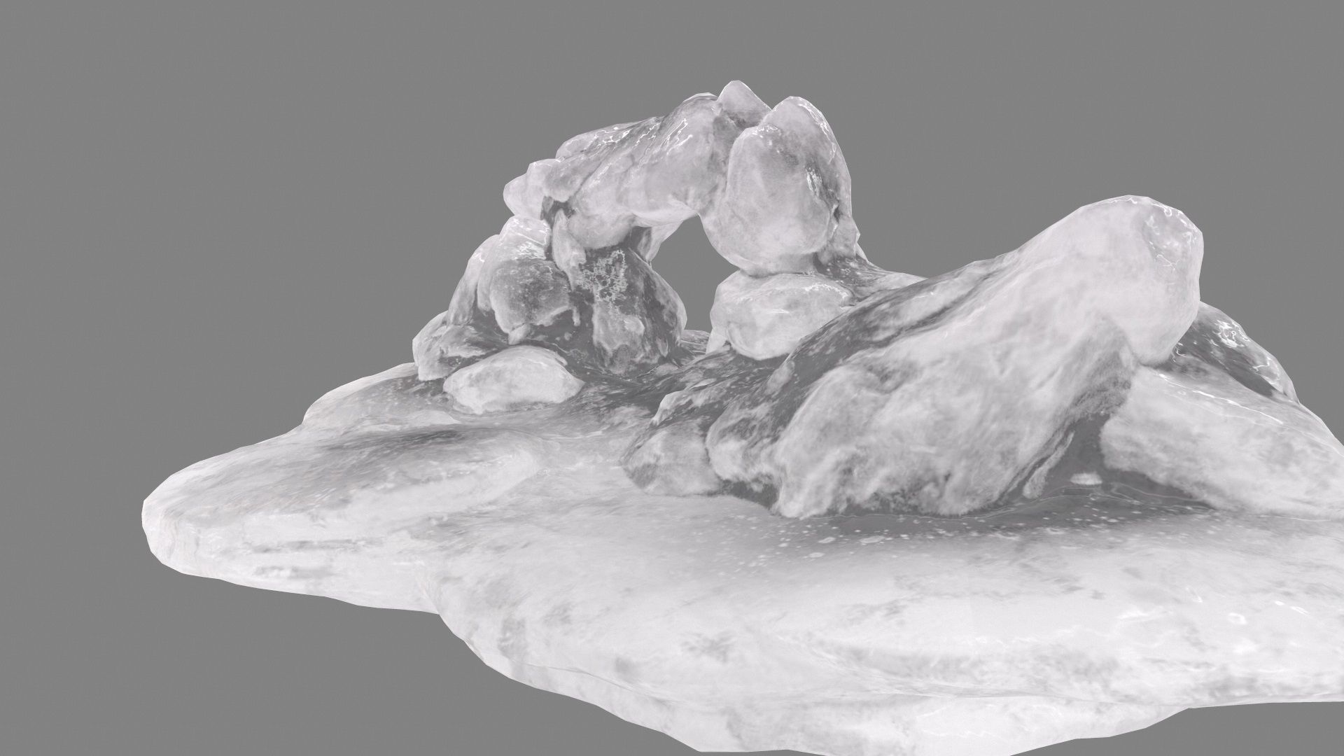 Ice Cave Low-poly 3D model_11