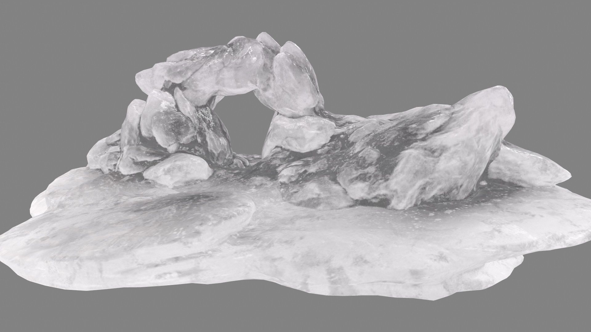 Ice Cave Low-poly 3D model_12