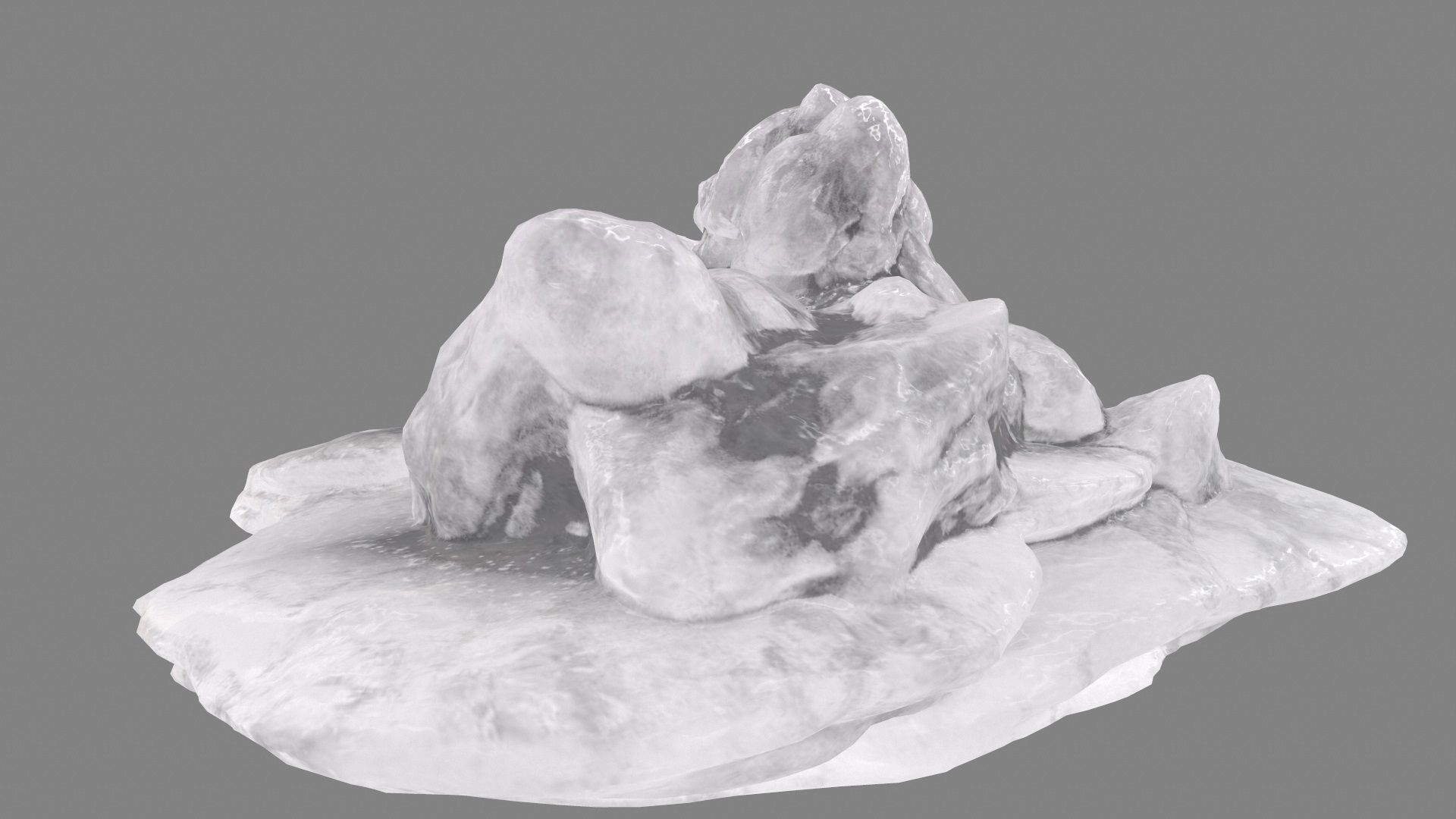 Ice Cave Low-poly 3D model_10