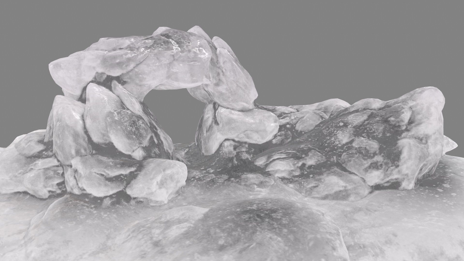 Ice Cave Low-poly 3D model_13
