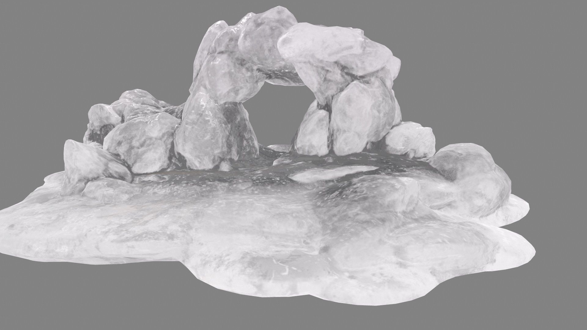 Ice Cave Low-poly 3D model_5