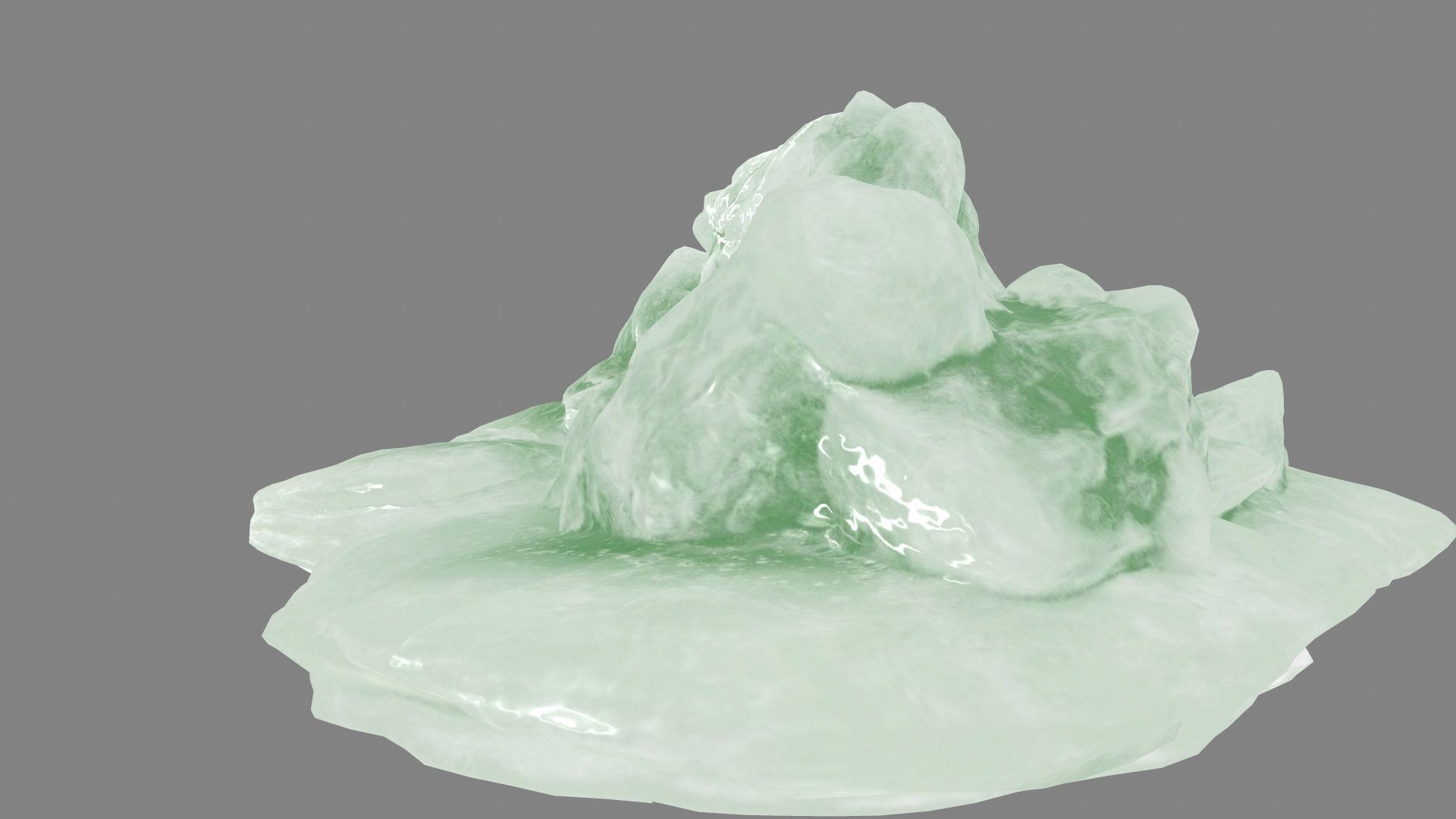 Ice Cave Low-poly 3D model_14