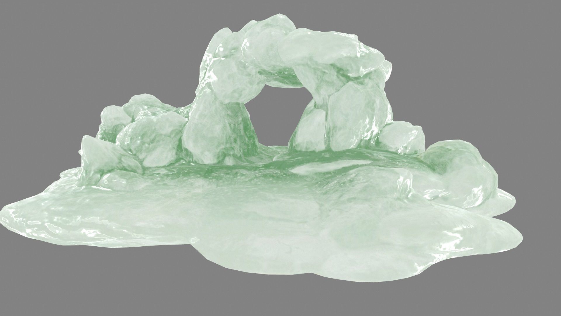 Ice Cave Low-poly 3D model_6