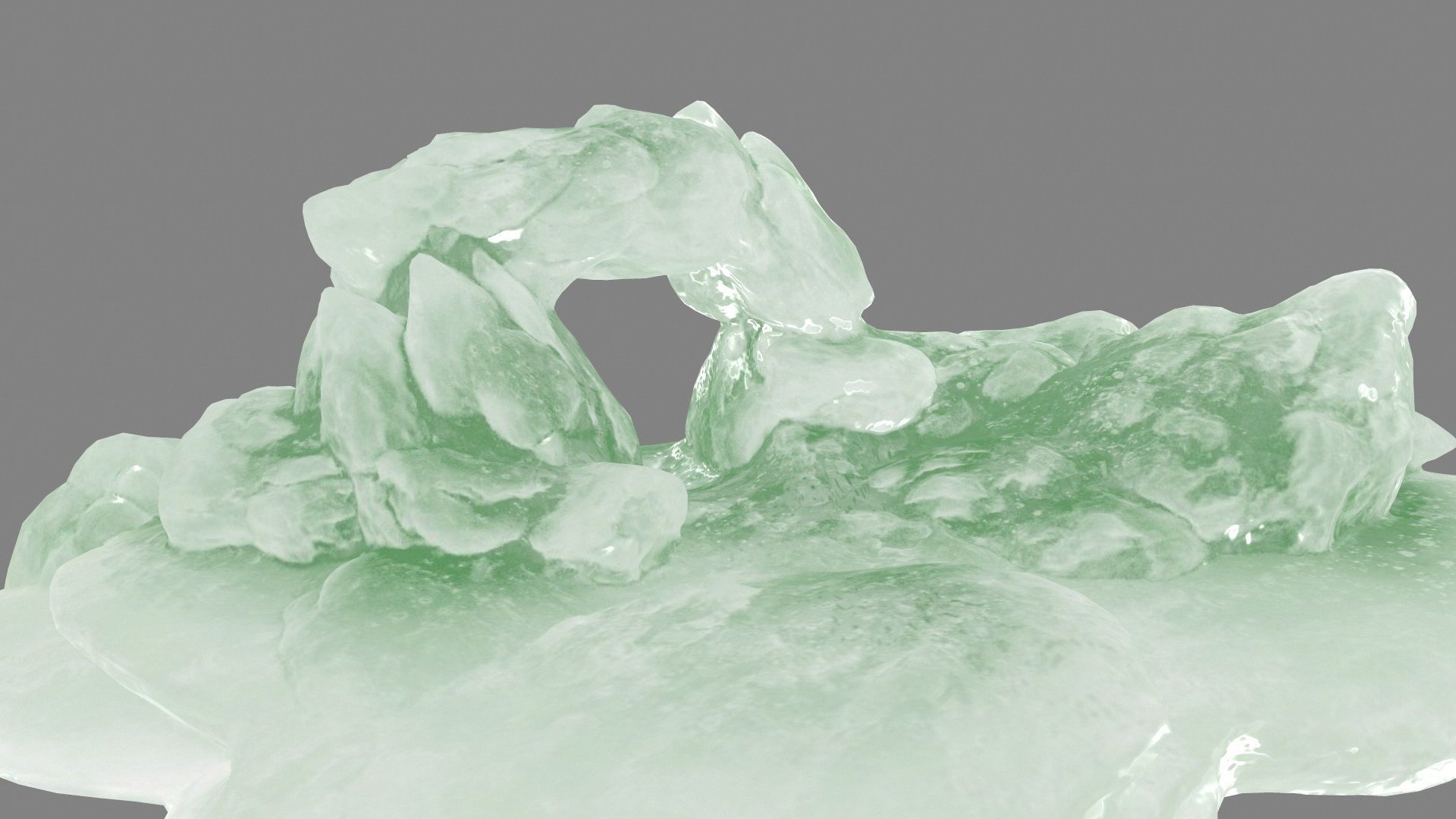 Ice Cave Low-poly 3D model_13