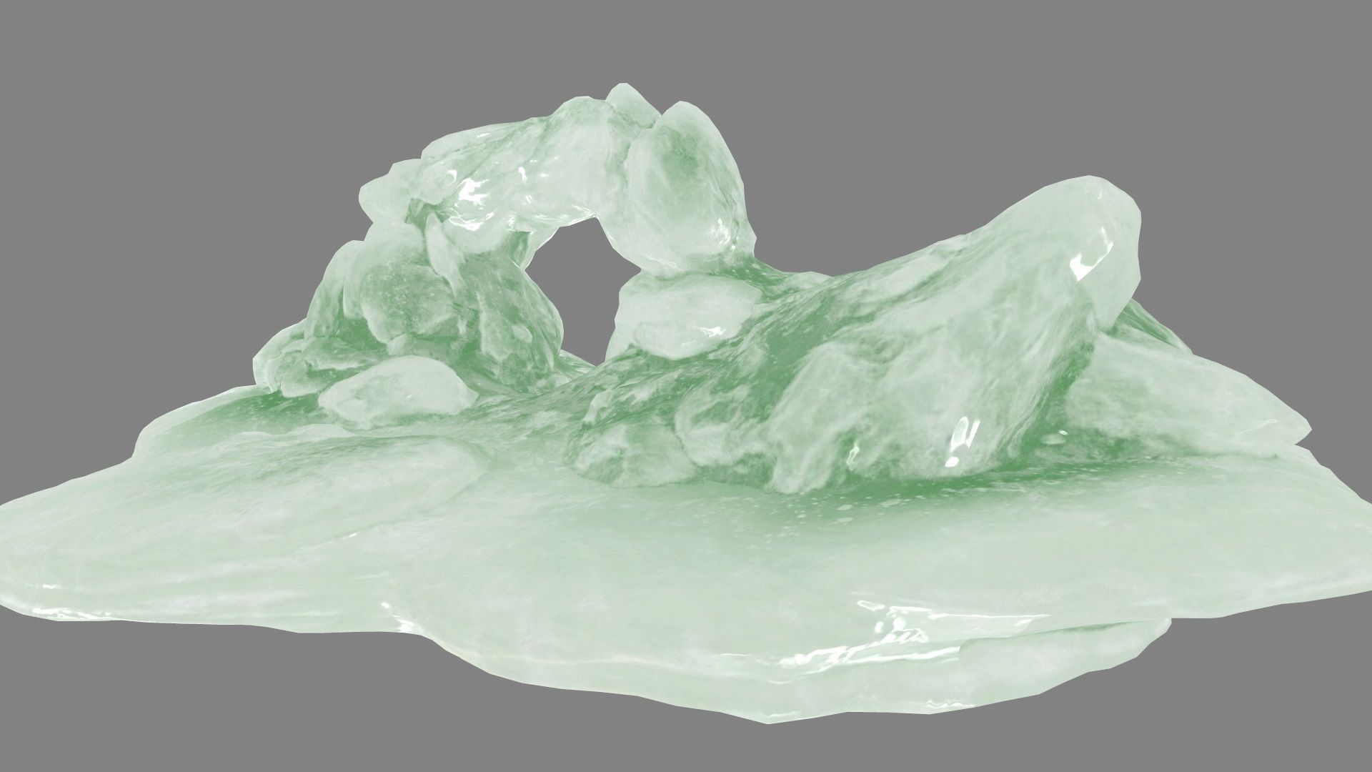 Ice Cave Low-poly 3D model_12