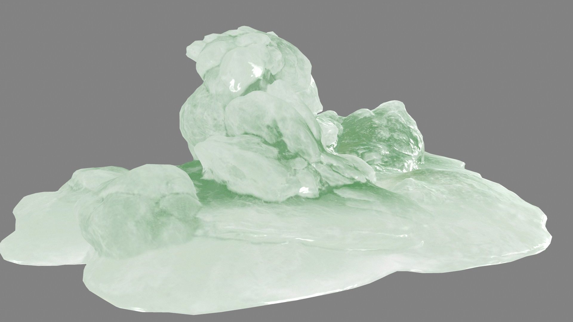 Ice Cave Low-poly 3D model_3