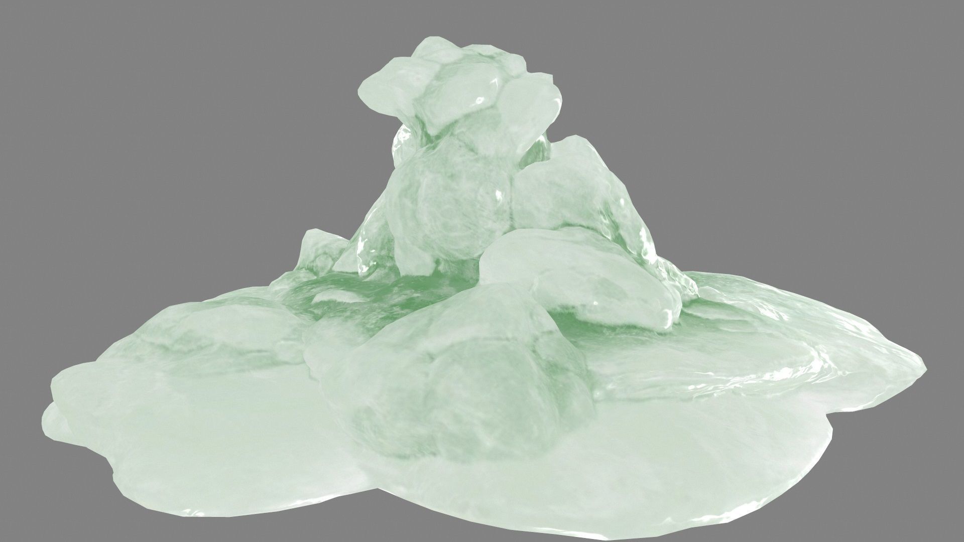 Ice Cave Low-poly 3D model_4