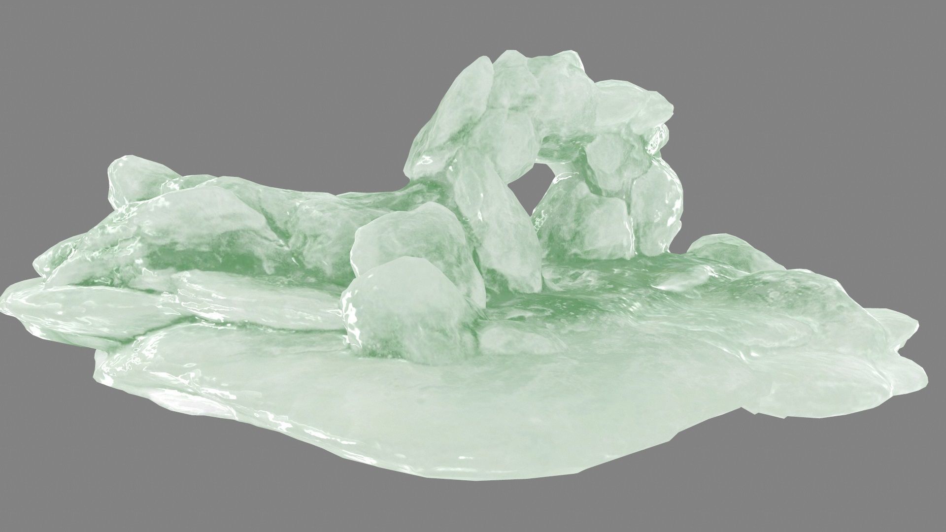Ice Cave Low-poly 3D model_8