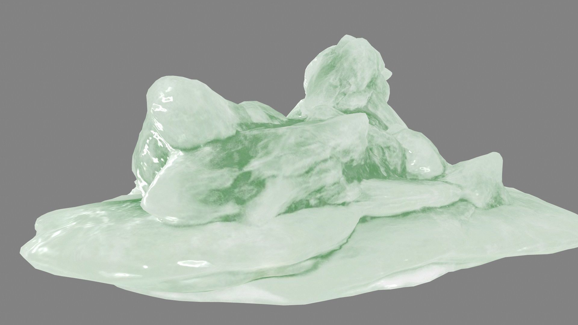 Ice Cave Low-poly 3D model_11