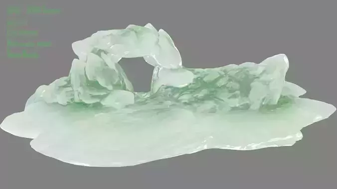 Ice Cave Low-poly 3D model