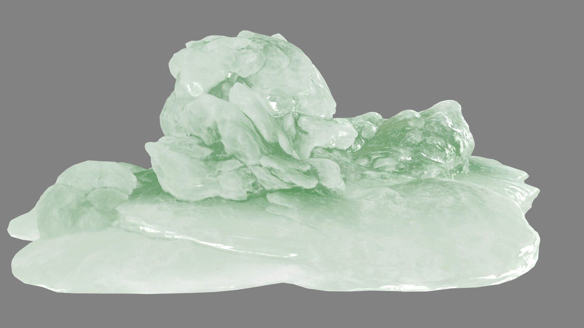 Ice Cave Low-poly 3D model_1