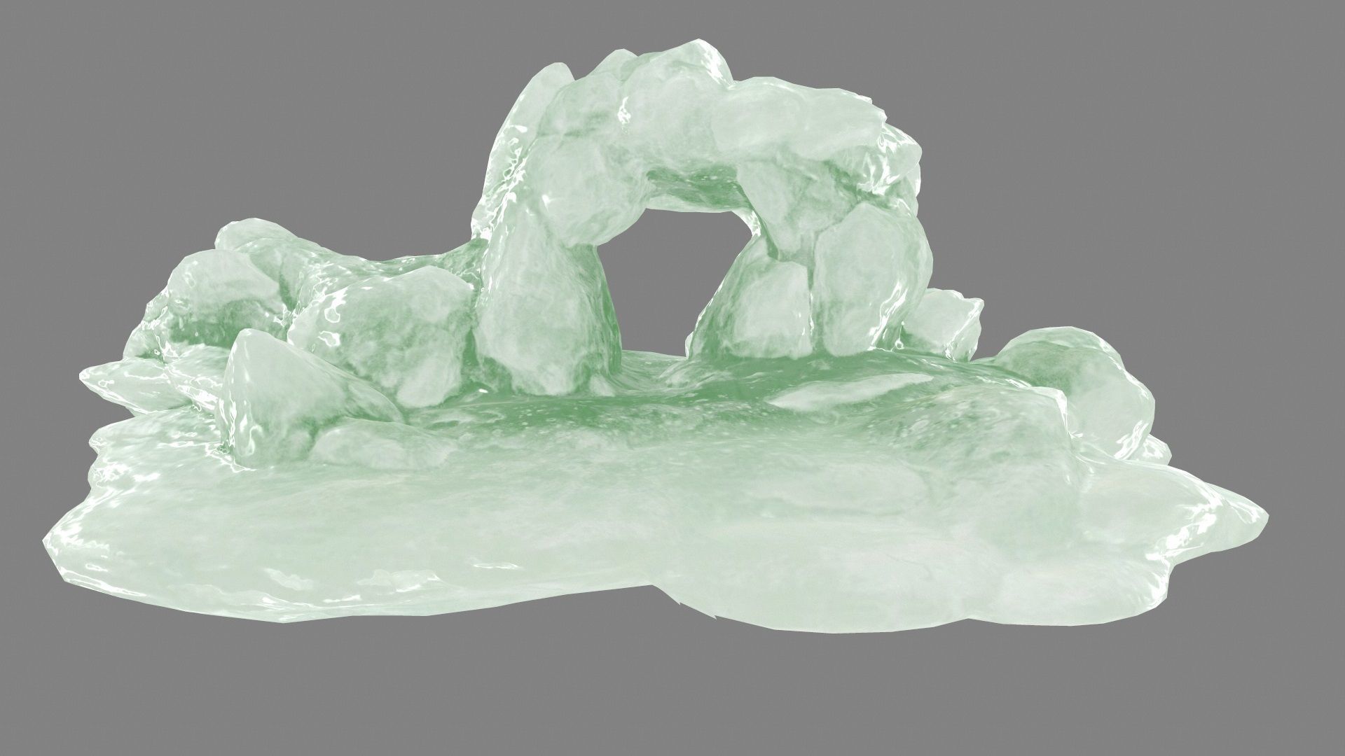 Ice Cave Low-poly 3D model_10