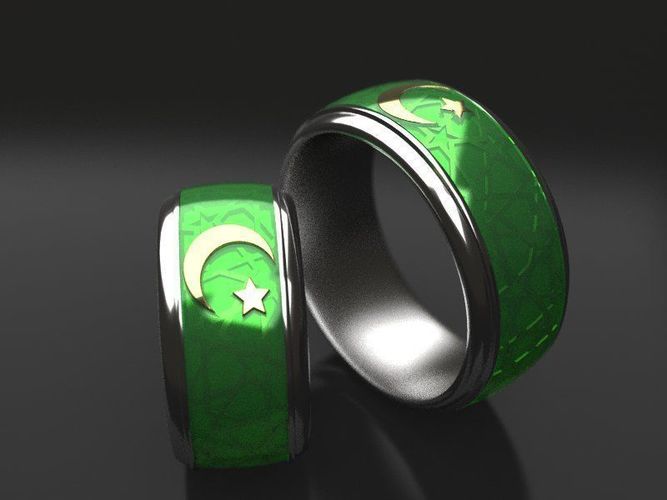 Islamic wedding ring 3D print model