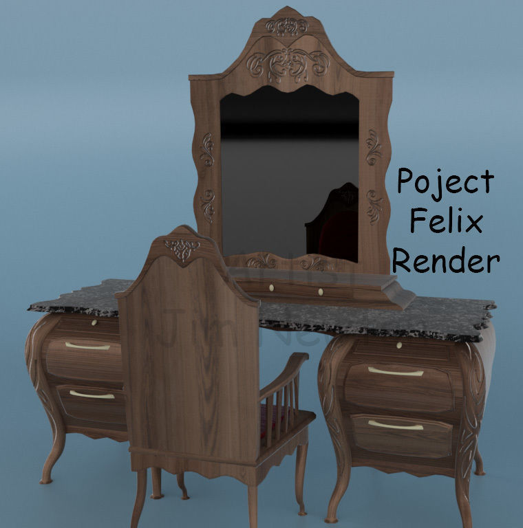 Vanity Set maya vray renderer 3D model_6