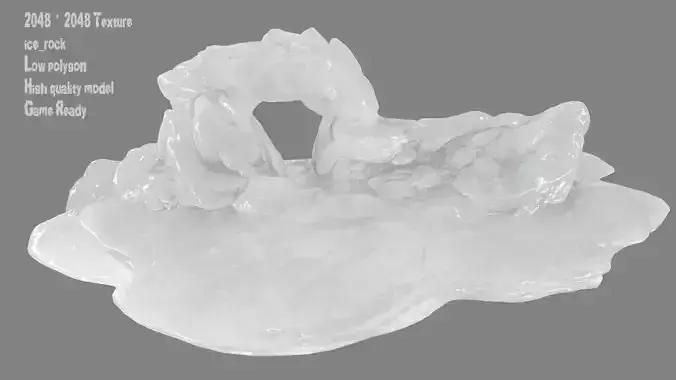 Ice Cave Low-poly 3D model
