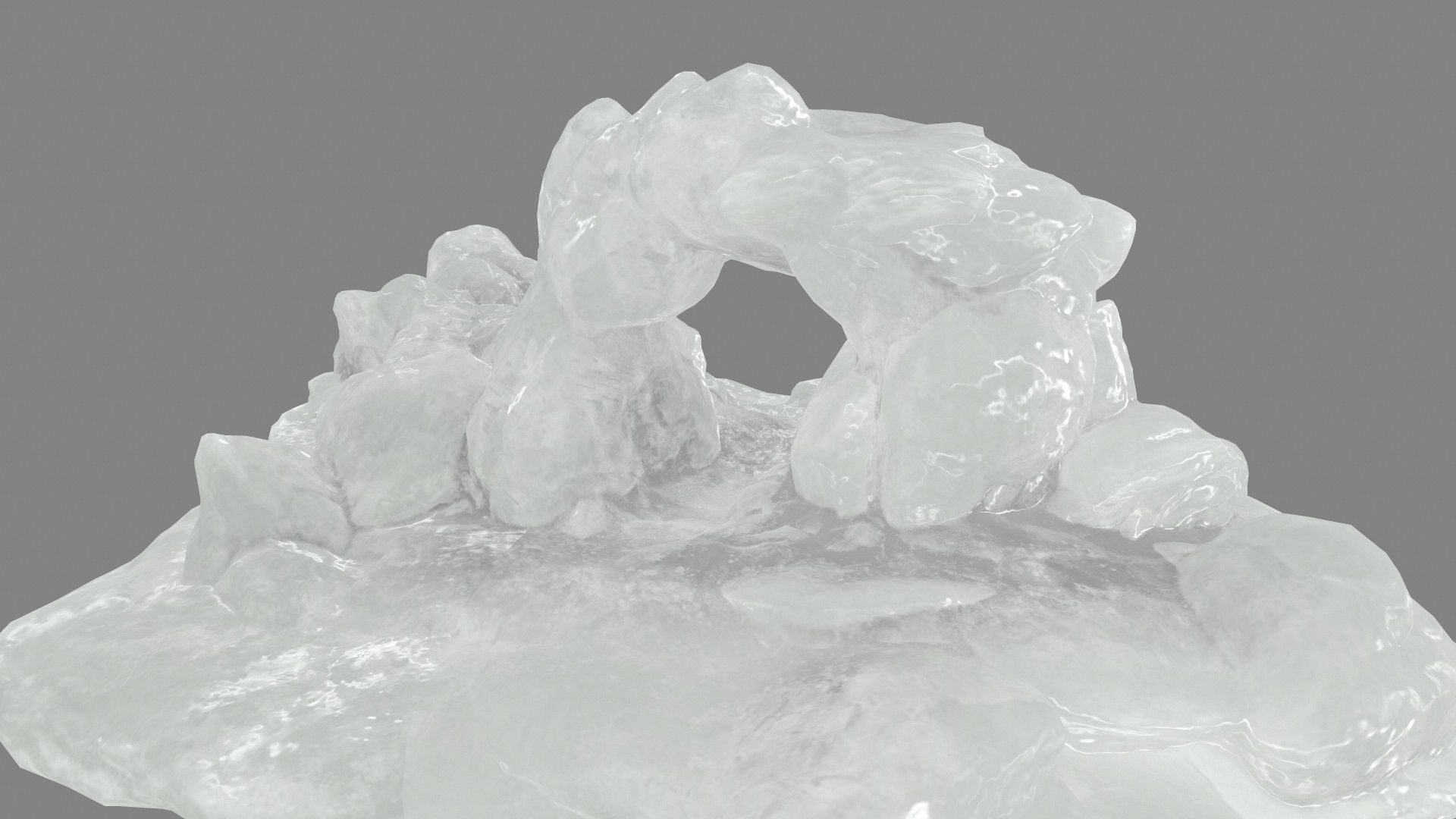Ice Cave Low-poly 3D model_13